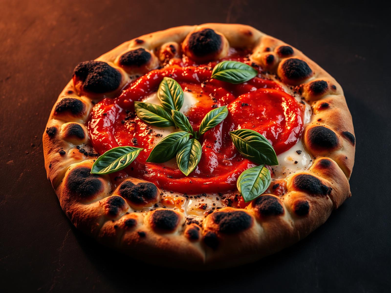 A wood-fired Neapolitan pizza